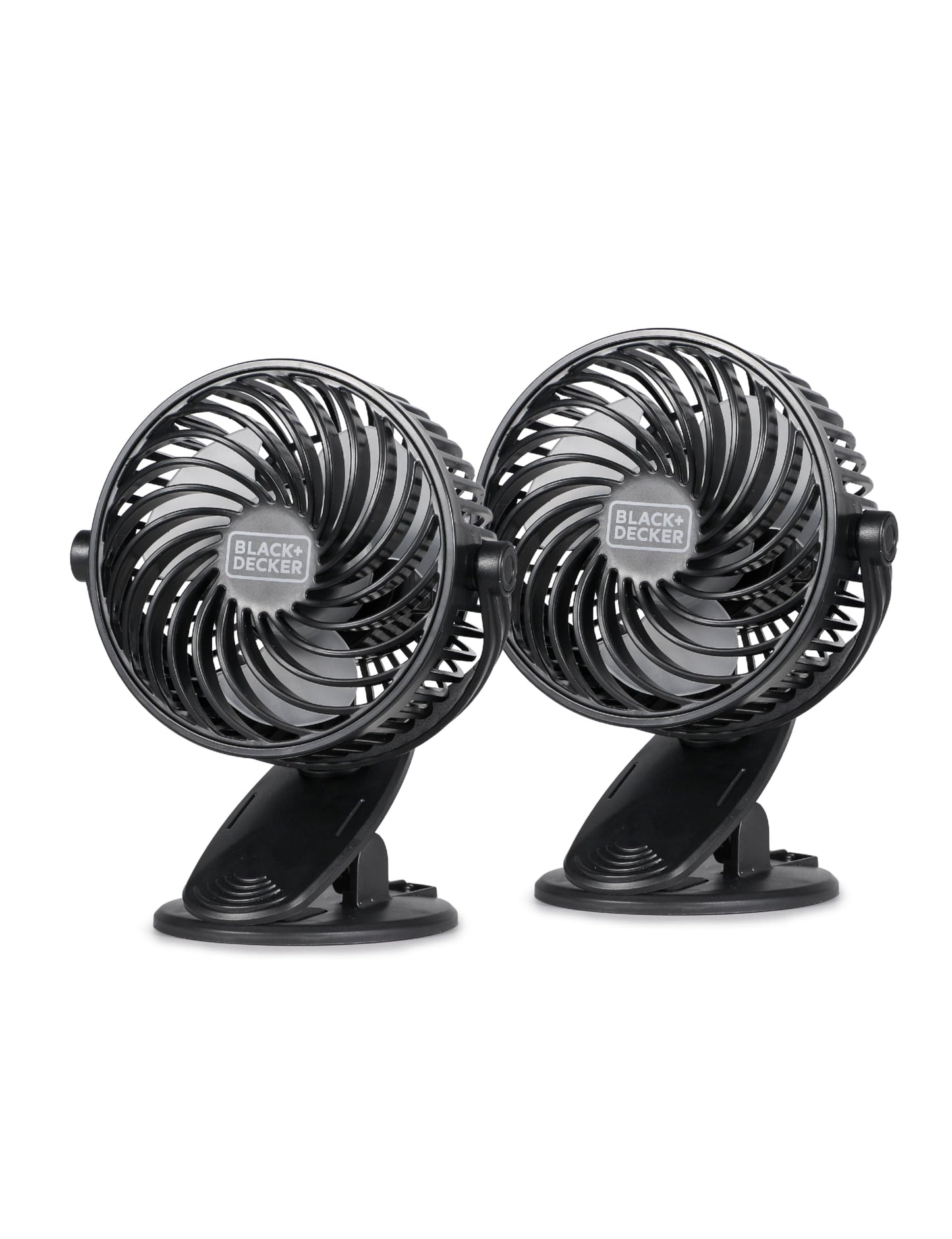 BLACK+DECKER 4" Dual-Mode Clip & Stand Desk Fan Twin-Pack
